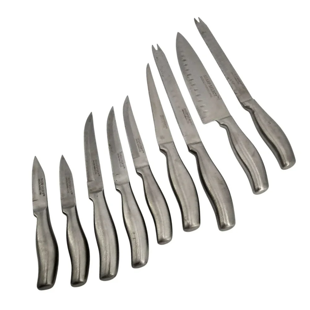 Sharp Select Pro Steak Knives Set of 8 Serrated Stainless Steel‎ Full Tang